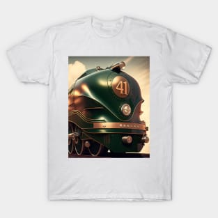 Art Deco Style Trains T-Shirt